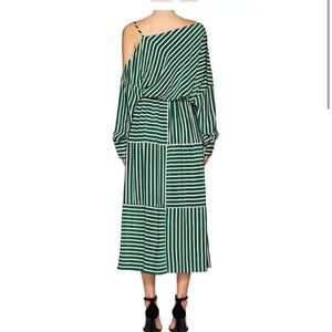 robert rodriguez stripe dress green